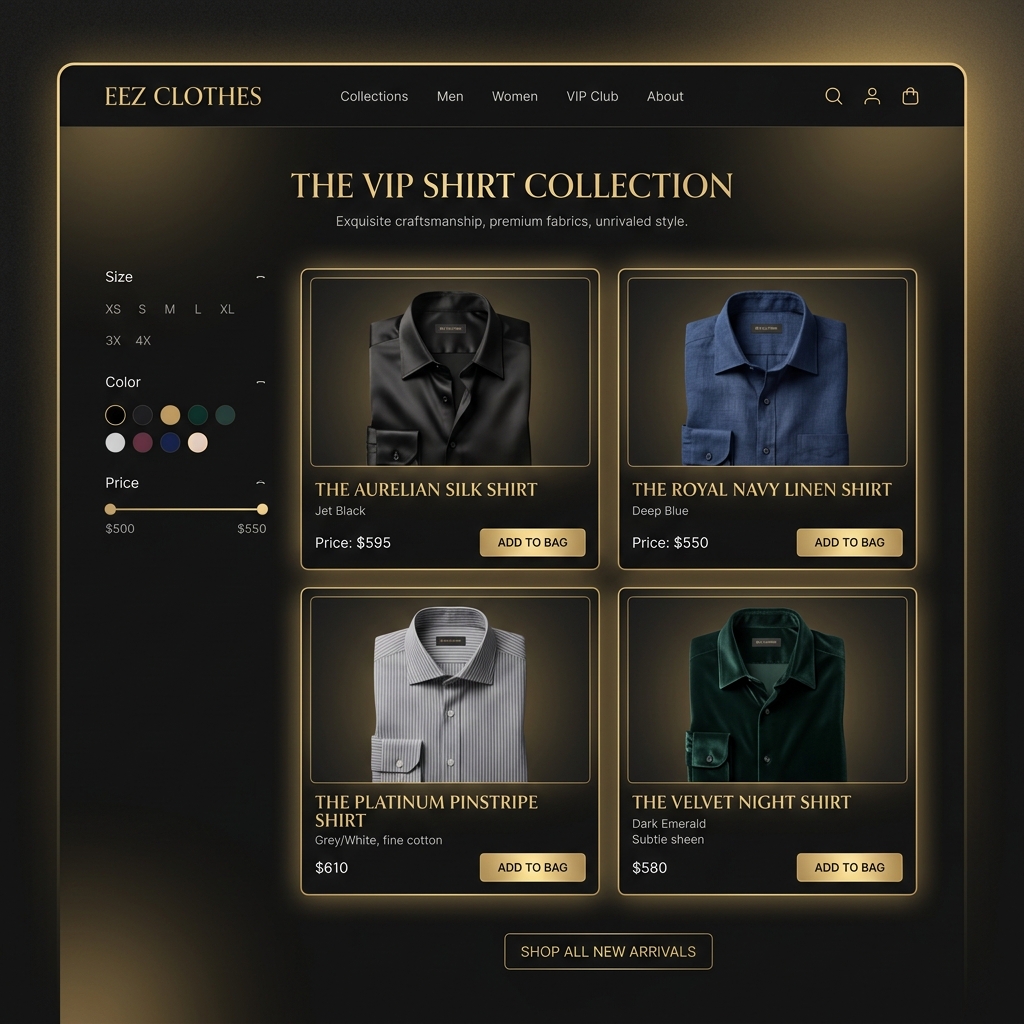 Eez Clothes VIP Premium Shirts Mockup